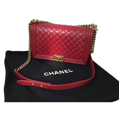 red leather chanel bag|chanel leather bags for sale.